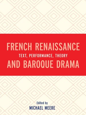 cover image of French Renaissance and Baroque Drama